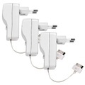 Apple Ladegerät für iPhone & iPod, Dock-Connector, Kabel ausziehbar, 3er-Set