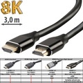 High-Speed-HDMI-2.1-Kabel bis 8K, 3D, HDR, HEC, eARC, 48 Gbit/s, 3 m / Hdmi Kabel
