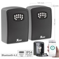 Xcase, 2er Set Mini-Schlüssel-Safe mit Bluetooth und App, IP54