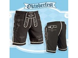 Badeshorts - Sportshorts im Trachtendesign, Grösse XL