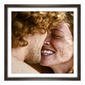 Poster im Rahmen Holz gemasert in braun im Format 32 x 18 cm