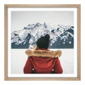 myposter, Poster im Vollholz Bilderrahmen Eiche gemasert natur im Format 70 x 50 cm