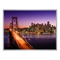 Poster im Rahmen Alu rund in silber matt im Format 75 x 50 cm