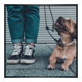 Poster im Alurahmen rund in schwarz matt im Format 80 x 60 cm