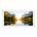 Poster im Bilderrahmen breit in Galerie-Optik aus Holz in weiß als Panorama im Format 80 x 40 cm