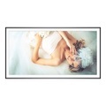 Foto auf Poster im Format 40 x 20 cm im Alurahmen im Format 40 x 20 cm, schwarz in schwarz als Panorama im Format 40 x 20 cm