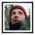 Foto auf säurefreies Papier im Bilderrahmen aus Holz in schwarz als Panorama im Format 80 x 20 cm