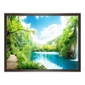 Poster im Holzrahmen gemasert in braun DIN Format im Format 84,1 x 59,4 cm