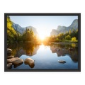 myposter, Leinwanddruck im Schattenfugen Rahmen für Fotos auf Leinwand in schwarz im Format 64 x 36 cm