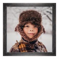 Poster im Bilderrahmen Holz im Vintage Look in schwarz quadratisch im Format 60 x 60 cm