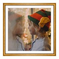 Poster im Rahmen Holz antik in gold als Panorama im Format 50 x 20 cm