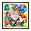 Poster im Holzbilderrahmen im antik Stil in schwarz mit gold im Format 70 x 50 cm