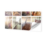 myposter, Fotocollage auf Klebefolie im Format 120 x 60 cm als Panorama im Format 120 x 60 cm