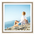 Foto auf Poster im Format 70 x 70 cm im Holzrahmen im Format 70 x 70 cm, silber in silber quadratisch im Format 70 x 70 cm