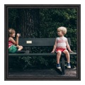 Foto auf Alu Dibond im Format 35 x 28 cm im Schattenfuge Platte im Format 35 x 28 cm, schwarz in schwarz im Format 35 x 28 cm