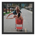 Foto auf Platte im Schattenfugen Rahmen Gemasert in schwarz quadratisch im Format 10 x 10 cm