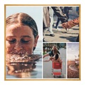 myposter, Bilderrahmen Alu rund in gold im Format 90 x 70 cm