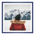 myposter, Poster im Bilderrahmen Holz in blau im Format 90 x 60 cm