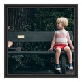 Foto auf Alu Dibond im Format 100 x 20 cm im Schattenfuge Platte im Format 100 x 20 cm, schwarz in schwarz als Panorama im Format 100 x 20 cm
