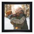 Poster im Bilderrahmen Holz in schwarz quadratisch im Format 10 x 10 cm