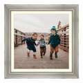Poster im Bilderrahmen Holz im antik Look in silber quadratisch im Format 30 x 30 cm