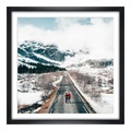 Poster im Bilderrahmen Holz gemasert in schwarz im Format 15 x 10 cm