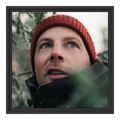 Foto auf Alu Dibond im Panorama-Format 90 x 30 cm im Schattenfuge Platte im Format 90 x 30 cm, schwarz in schwarz als Panorama im Format 90 x 30 cm