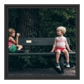 Foto auf Alu Dibond im Format 64 x 36 cm im Schattenfuge Platte im Format 64 x 36 cm, schwarz in schwarz im Format 64 x 36 cm
