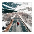 Foto auf Poster im Format 50 x 25 cm im Alurahmen im Format 50 x 25 cm, silber in silber als Panorama im Format 50 x 25 cm