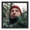 Foto auf Alu Dibond im Format 50 x 50 cm im Schattenfuge Platte im Format 50 x 50 cm, schwarz in schwarz quadratisch im Format 50 x 50 cm