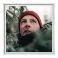 Foto auf Alu Dibond im Format 40 x 40 cm im Schattenfuge Platte im Format 40 x 40 cm, weiß in weiß quadratisch im Format 40 x 40 cm