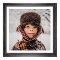 Foto auf Poster im Format 23 x 23 cm im Holzrahmen im Format 23 x 23 cm, schwarz in schwarz quadratisch im Format 23 x 23 cm