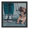 Foto auf Alu Dibond im Format 32 x 24 cm im Schattenfuge Platte im Format 32 x 24 cm, schwarz in schwarz im Format 32 x 24 cm