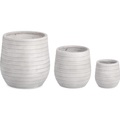 Pflanzentopf Tressage weiss (3er-Set)