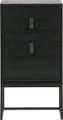 Nachtkommode Zola 1 Schublade 1 Tür Schwarz (FSC)
