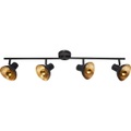 GLOBO LOTTE Strahler Metall schwarz, Metall schwarz goldfarben, beweglich, inkl. 10505