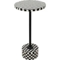 Beistelltisch Domero Chess schwarz rund 25cm
