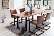 Essgruppe (5-tlg.) 180x90cm hellbraun