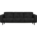 mutoni living, Sofa Statement 3-Sitzer Suedine schwarz