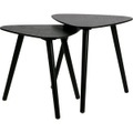 Beistelltisch Nila Holz schwarz (2er-Set)