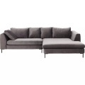 Ecksofa Black Gianna Velvet Grau Rechts