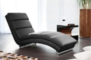 mutoni casual, Relaxliege schwarz Kunstleder