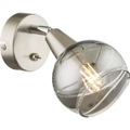 GLOBO ROMAN LED Strahler nickel matt, Glas rauch klar, inkl. 10585 LED LM, Schalter, B