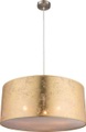 Globo, GLOBO AMY Hängeleuchte nickel matt, Kunststoff, Textil goldfarben, Acryl satiniert, in