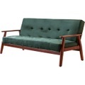 mutoni casual, Bettsofa 3-Sitzer Samt tannengrün 190