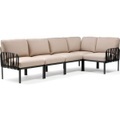 Nardi - 5-Sitzer Sofa Komodo Anthrazit - Helles Beige(135,5 x 294 x 78/154 cm)
