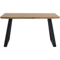 Mobilia, Mobilia - Tisch 140x80 cm - natur, Beine schwarz