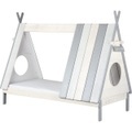 mutoni design, Kinderbett Zelt grau-weiss 90x200