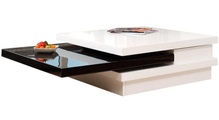 mutoni casual, Couchtisch 120X80cm weiss-schwarz