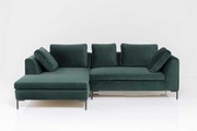 Ecksofa Gianni Small Velvet Grün Links